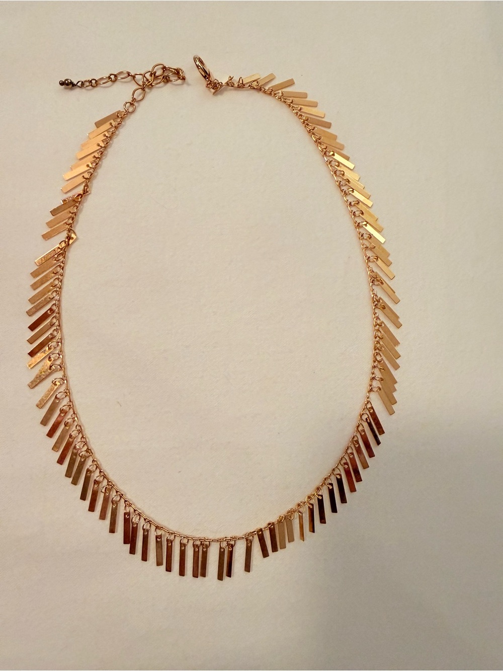 Gold Fringe Bar Statement Necklace - Women Jewelry